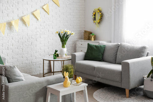 Modern living room with sty...