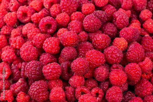 Raspberry.  Ripe berry nature background.