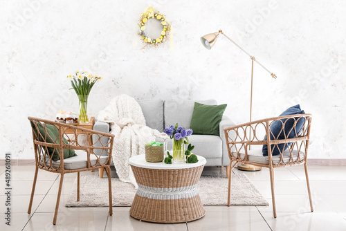 Interior of modern living r...