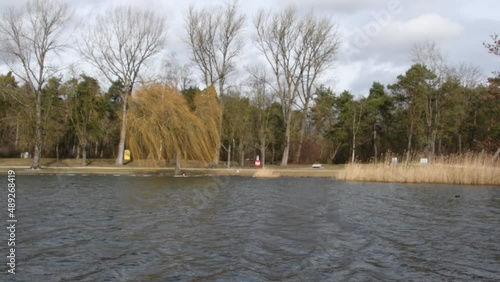 Autumn weather on a lake in Germany