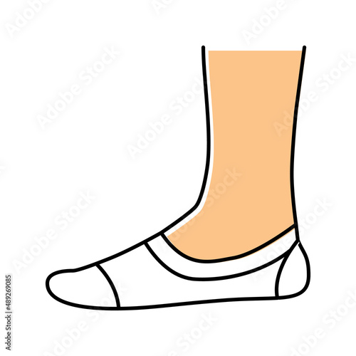 invisible sock color icon vector isolated illustration