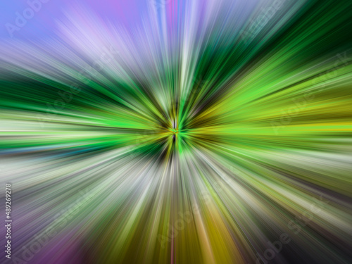  Fond abstrait futuriste avec des couleurs. Effet Explosion. rendu 3d, fond de couleur abstrait avec des lignes violet et vert. Fond fantastique avec des faisceaux laser colorés.