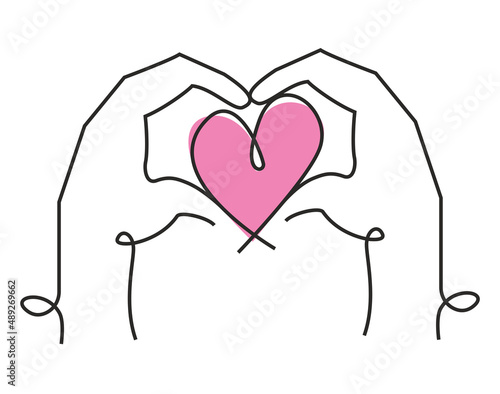 hands lifting heart