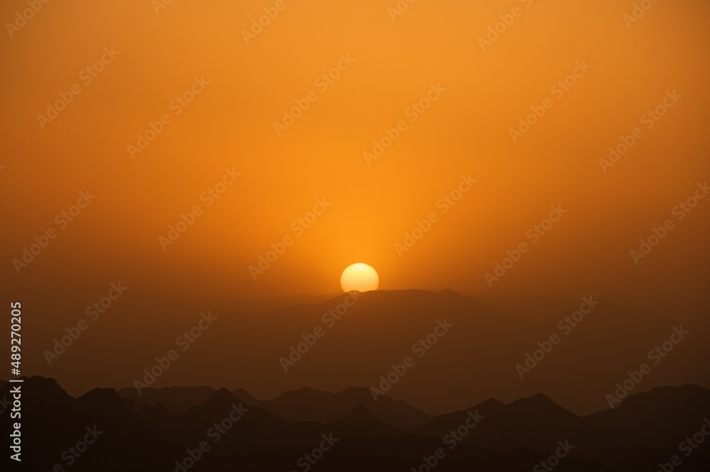Orange Hazy Sunset