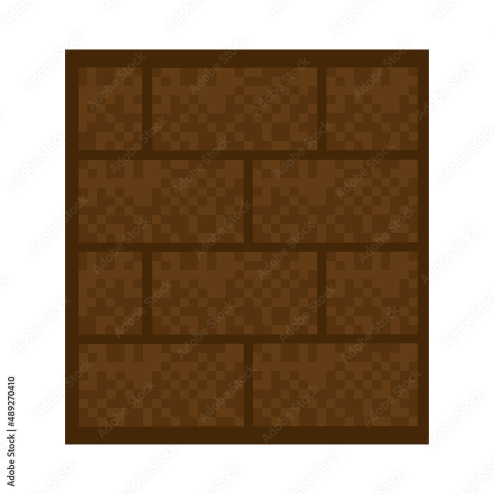 wooden bricks pixel art