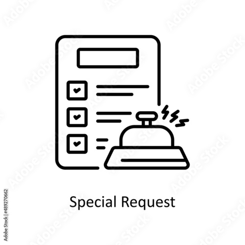 Special Request vector outline icon for web isolated on white background EPS 10 file