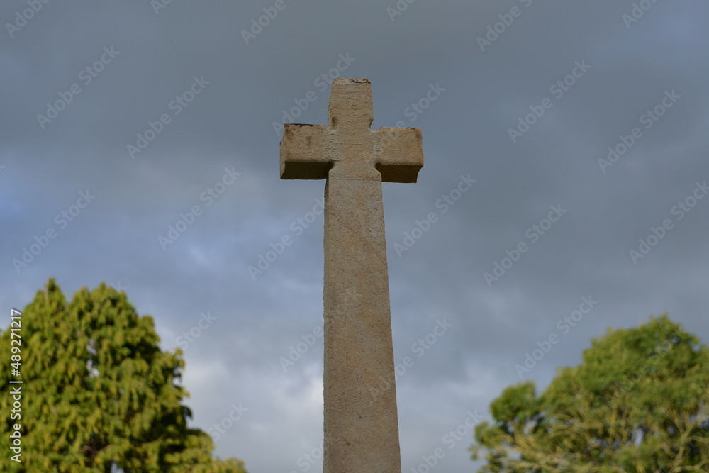 cross in a cemetery