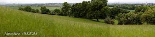 View of the countryside from King's seat hilltop - Clackmannan - Stirlingshire - Scotland - UK photo