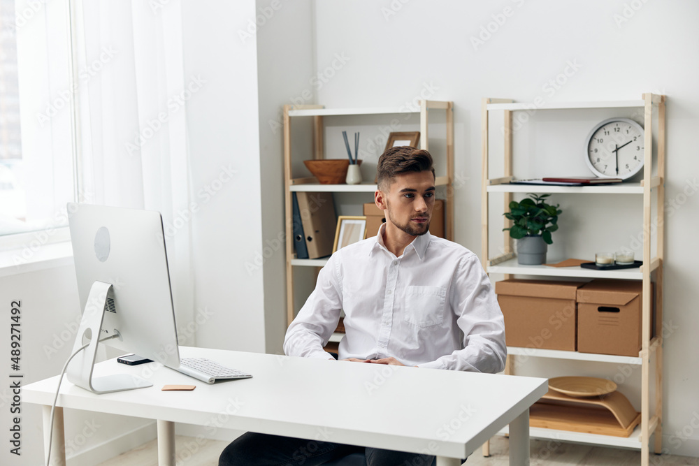 businessmen office worker in a white shirt executive
