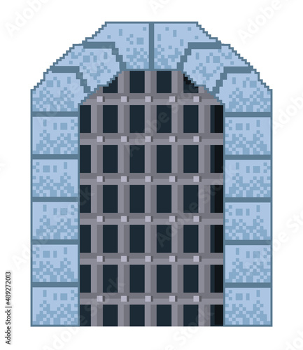 castle gate pixel art
