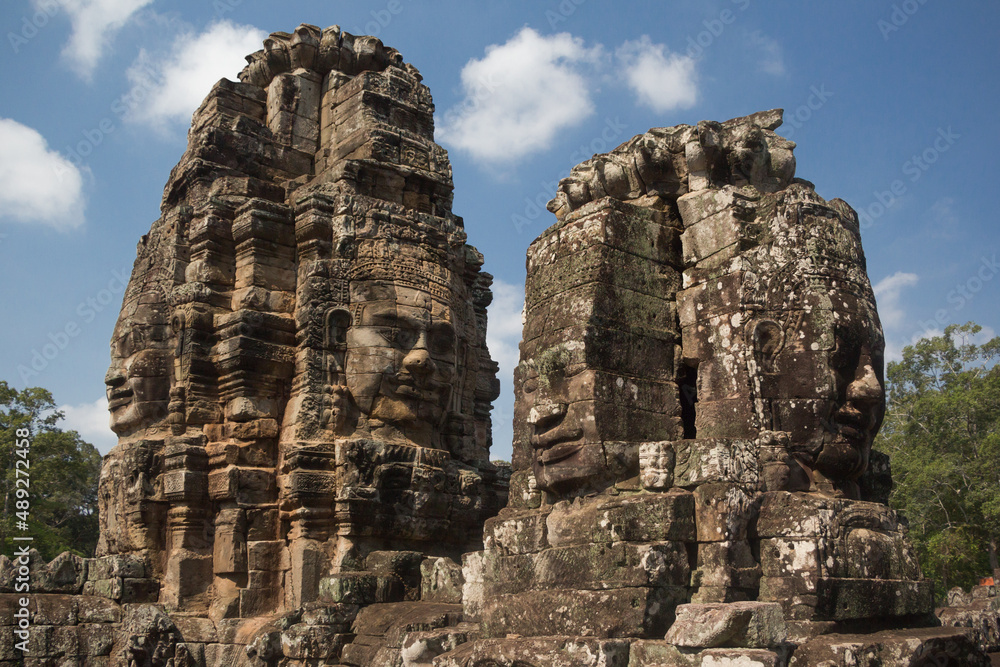 Templo de Bayon en Angkor, Camboya Templo de Bayon en Angkor, Camboya