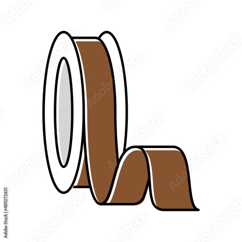ribbon silk color icon vector illustration