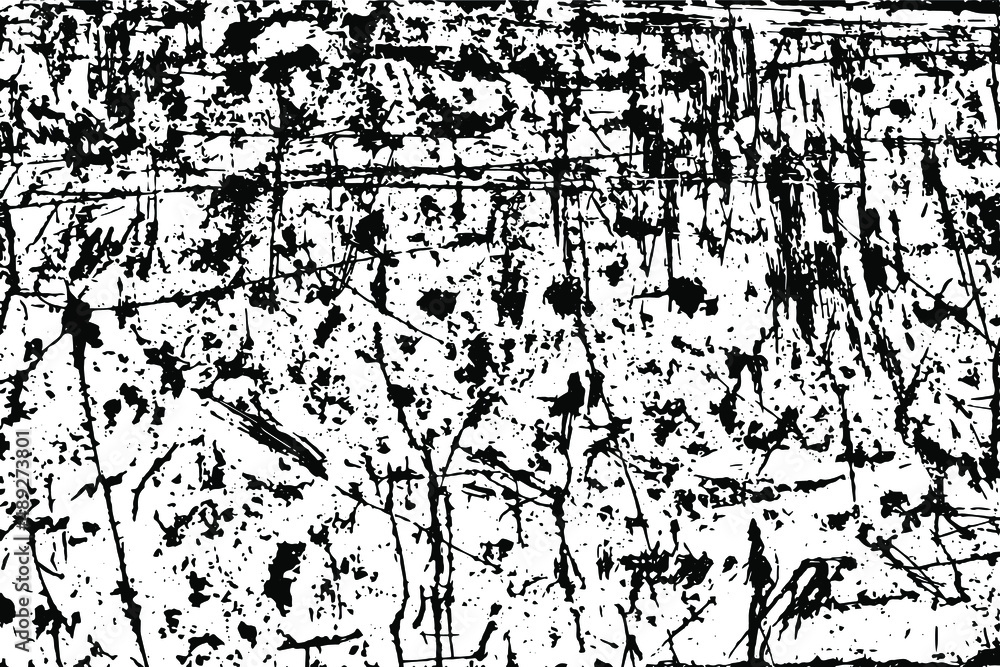 Fototapeta premium Rustic grunge vector texture with grain and stains. Abstract noise background. Weathered surface. Dirty and damaged. Detailed rough backdrop. Vector graphic illustration with transparent white. EPS10.