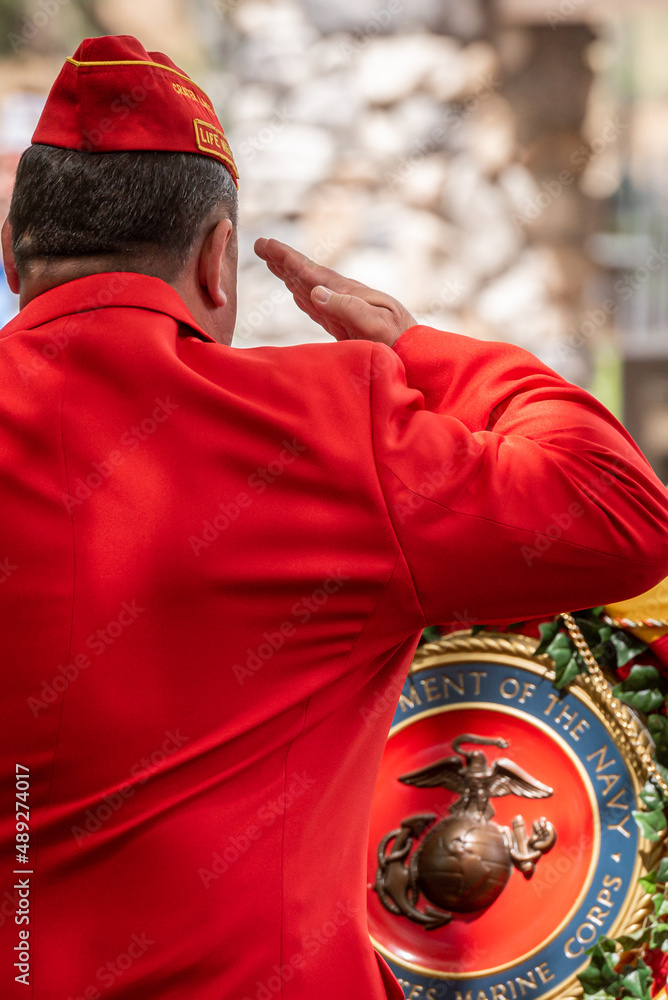 Memorial Day wreath ceremony salute to the fallen warrior 