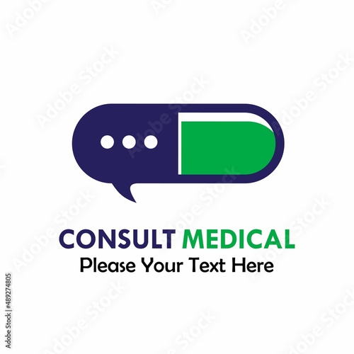 Consult medical logo template illustration