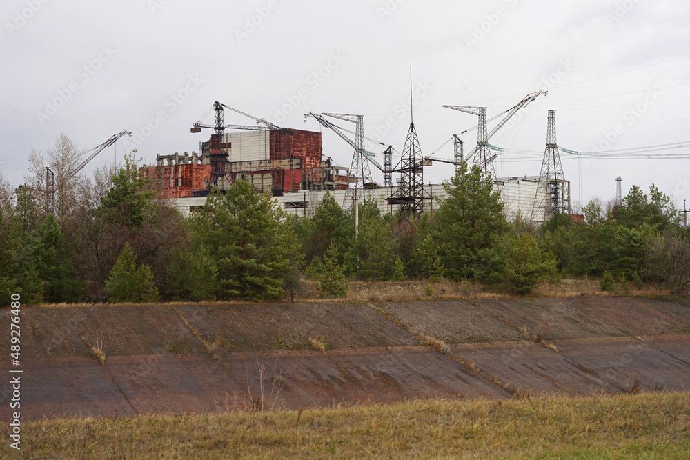 Abandoned Chernobyl Nuclear Power Station, block 5 in construction, left after disaster explosion, Chornobyl, Ukraine Abandoned Chernobyl Nuclear Power Station, block 5 in construction, left after disaster explosion, Chornobyl, Ukraine