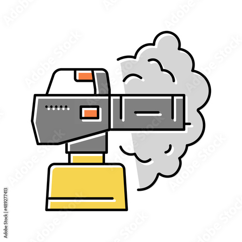 fogging against flying pests color icon vector illustration