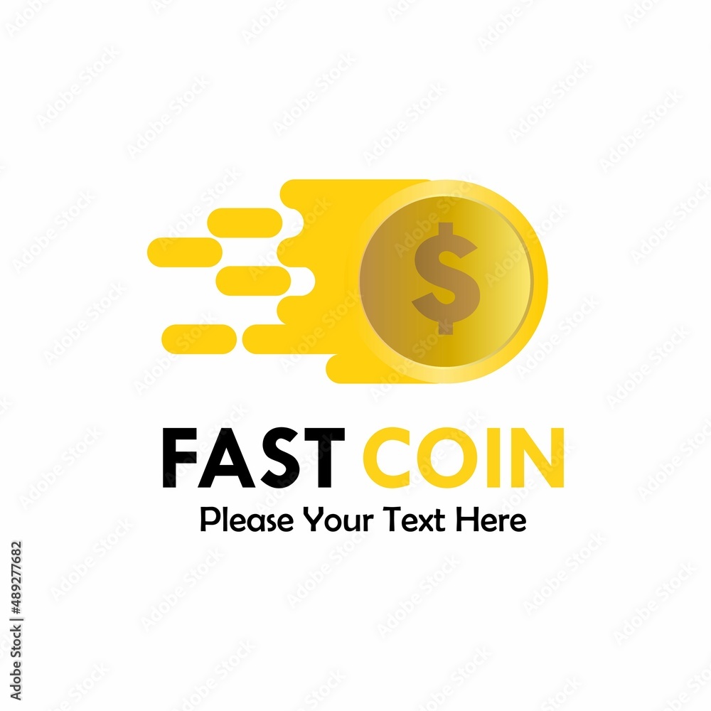 Fast coin logo template illustration Fast coin logo template illustration