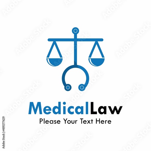 Medical law logo template illustration