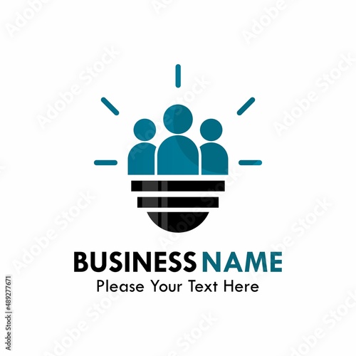 smart team or smart worker logo template illustration