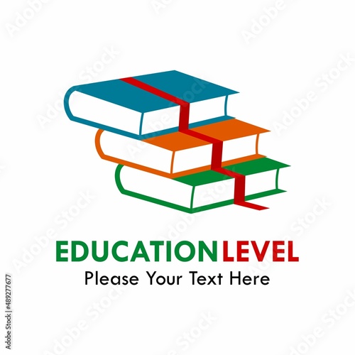 Education level logo template illustration
