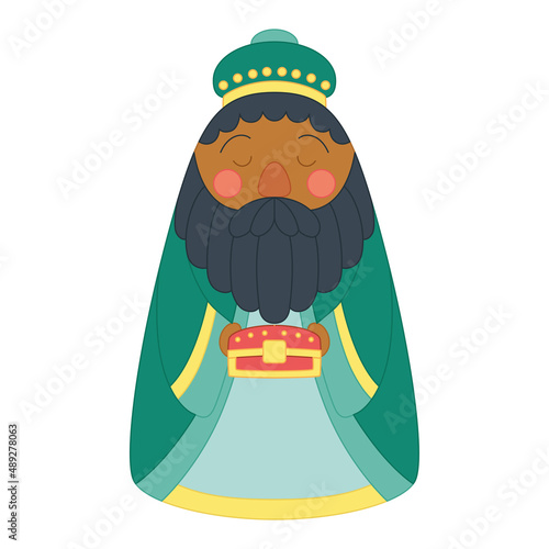 Isolated wise men Nativity character Christmas character Vector