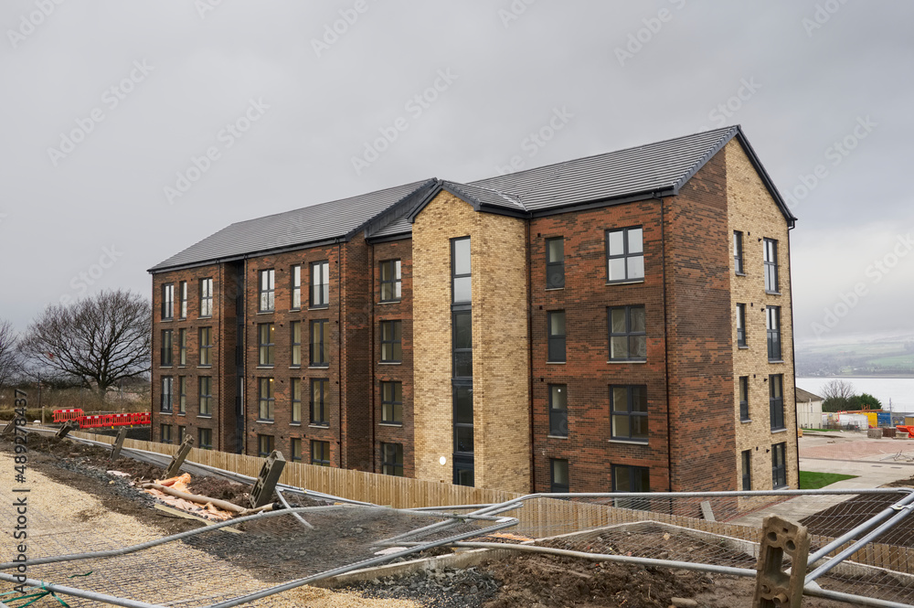 New housing development building houses for increased demand for buyers