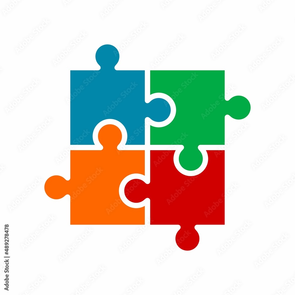 Puzzle design logo template illustration Puzzle design logo template illustration