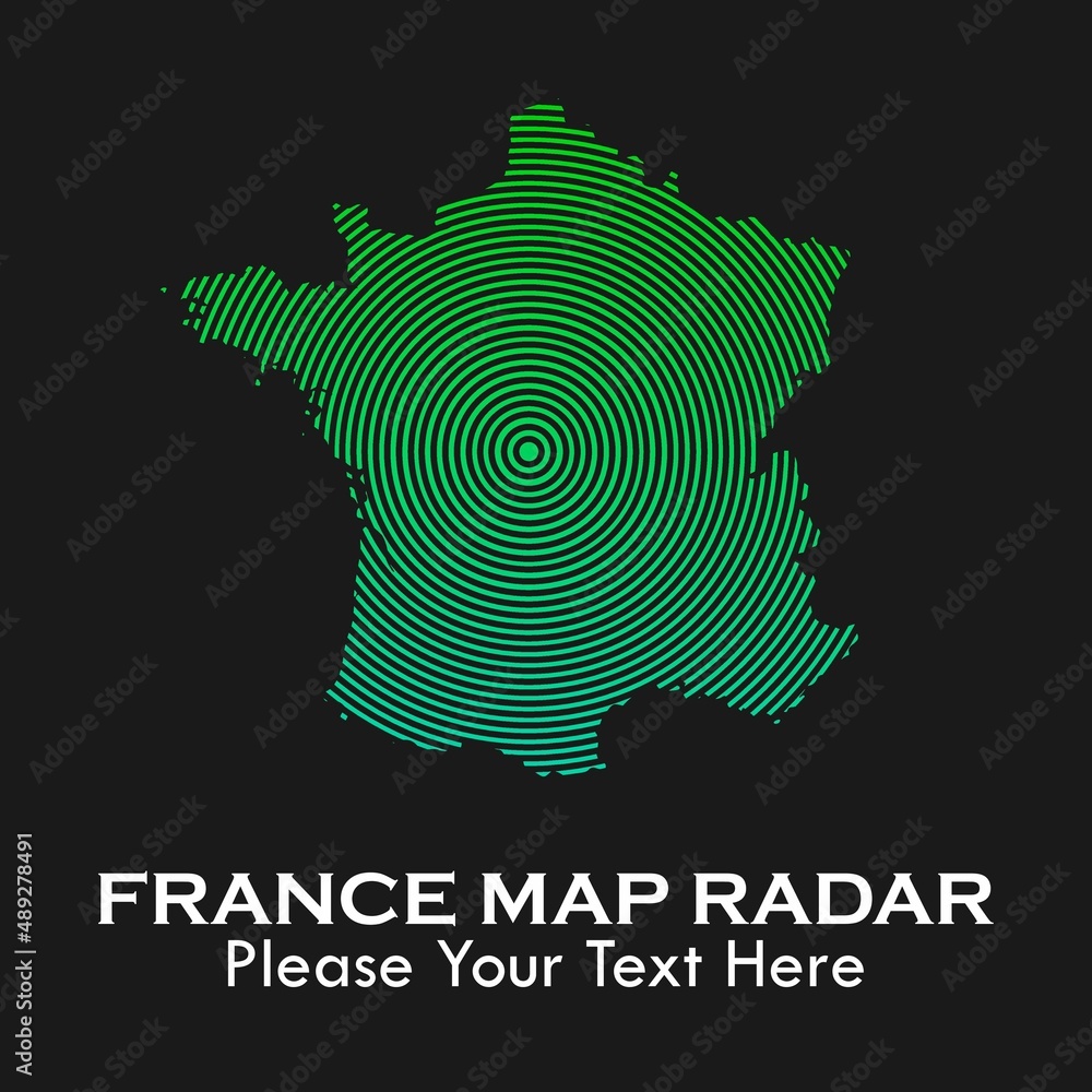 France map radar logo template illustration France map radar logo template illustration