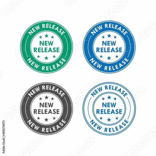 New release logo template illustration.suitable for package product