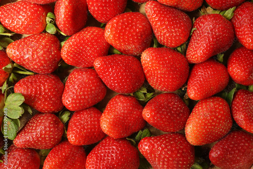 Strawberries side by side Strawberries side by side