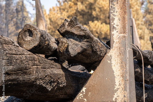 Aftermath of the Two-Four-Two fire that burned parts of Chiloquin, Oregon photo