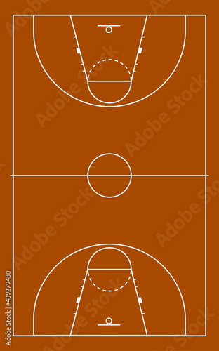 Basketball parquet floor