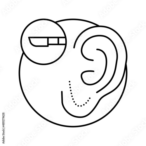 heart surgery line icon vector illustration