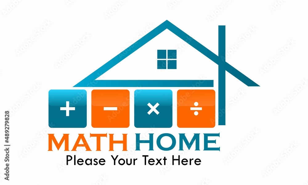 Math home logo template illustration Math home logo template illustration