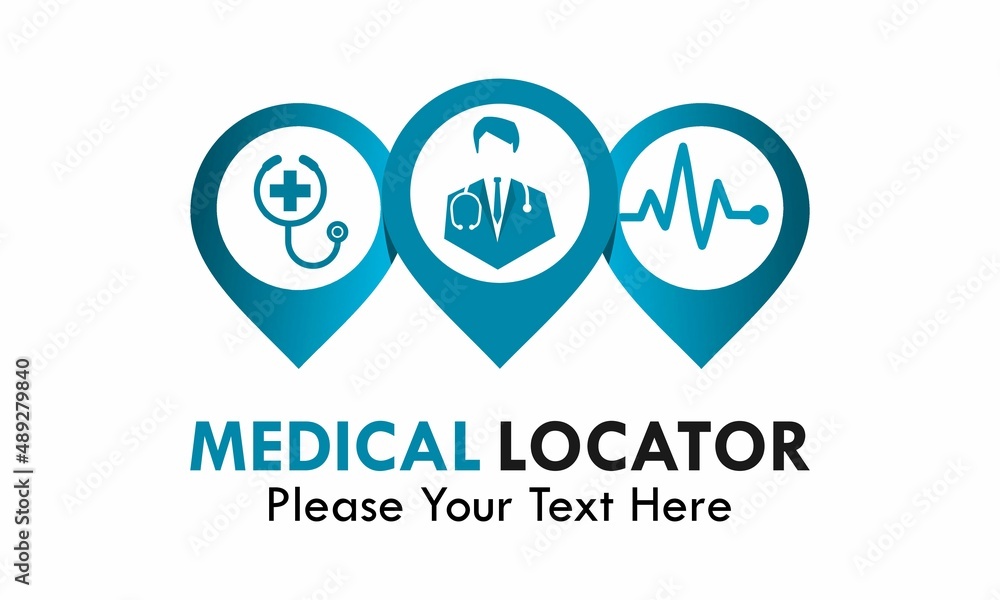 Medical locator logo template illustration Medical locator logo template illustration