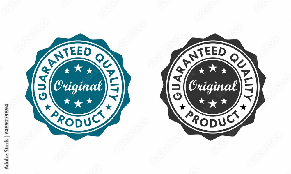 Guaranteed quality - 100% original product logo template illustration Guaranteed quality - 100% original product logo template illustration
