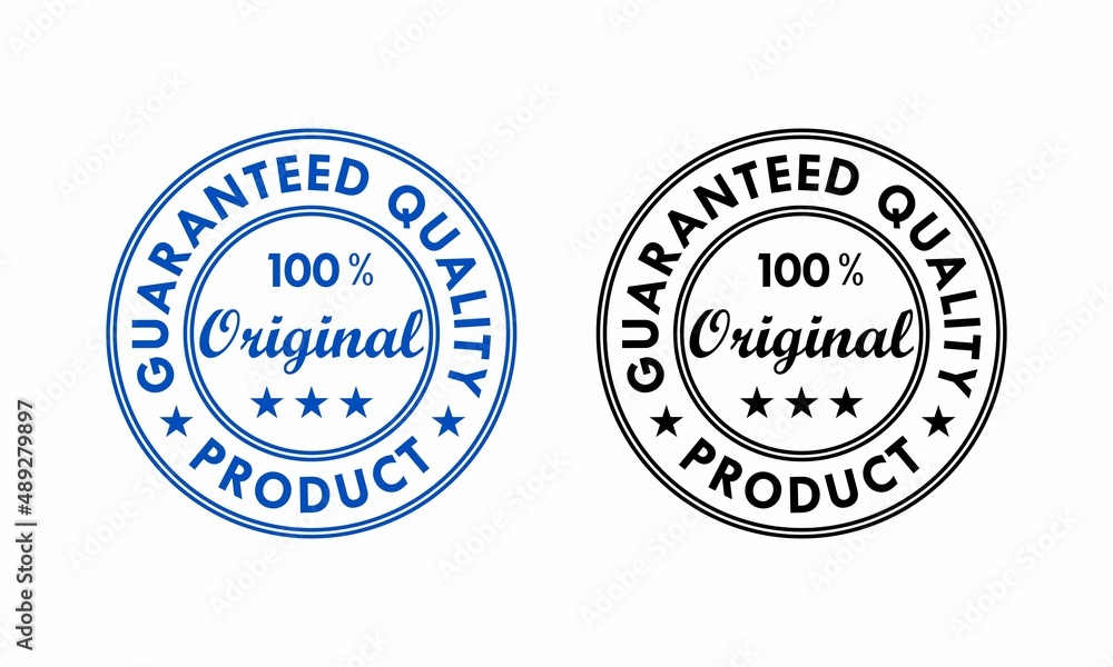Guaranteed quality - 100% original product logo template illustration