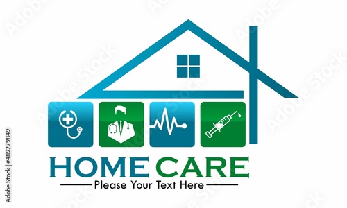 Home care logo template illustration