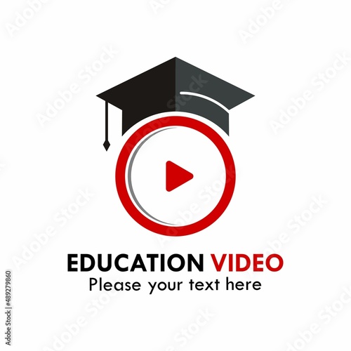 Education video logo template illustration