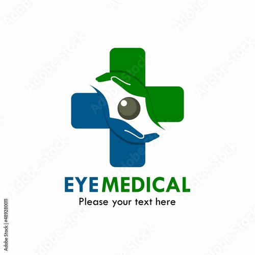 Eye medical logo template illustration