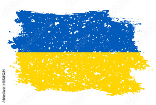 Ukraine grunge flag isolated on white background,illustration EPS10 Fototapet