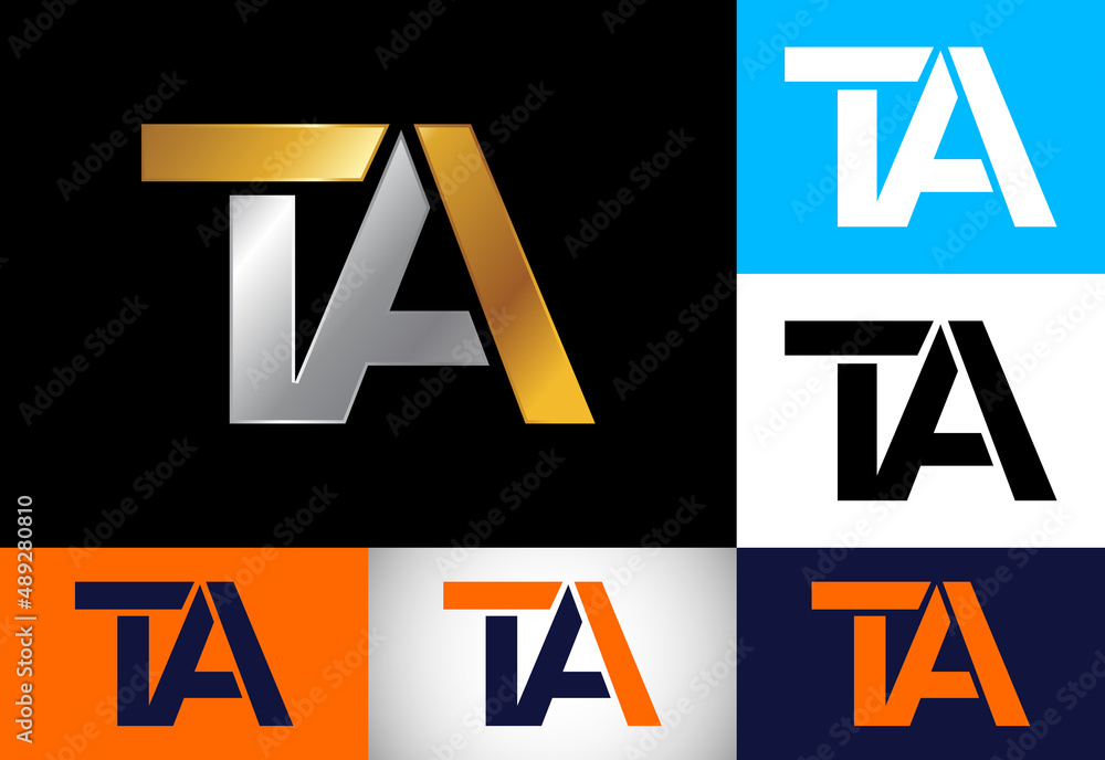 Initial Monogram Letter T A Logo Design Vector. Graphic Alphabet Symbol For Corporate Business Initial Monogram Letter T A Logo Design Vector. Graphic Alphabet Symbol For Corporate Business
