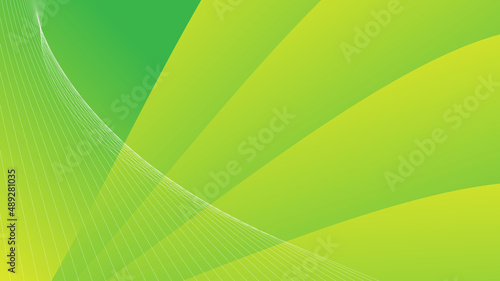 Modern Abstract Background with Fluid Liquid Motion Elements and Bright Yellow Green Gradient Color © Hermiadi