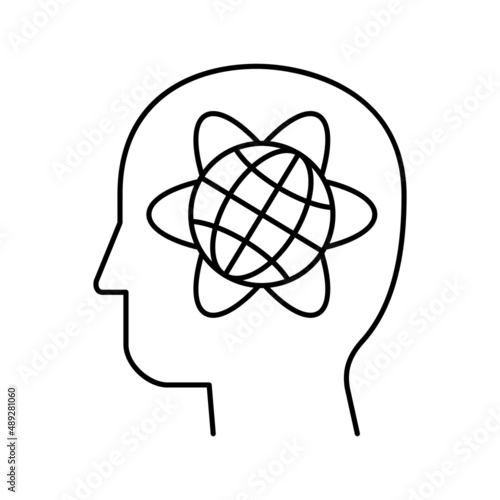 Canvastavla metaphysics philosophy line icon vector illustration