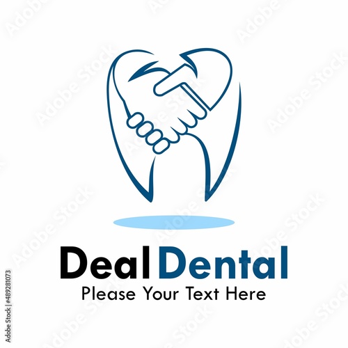 Deal dental logo template illustration