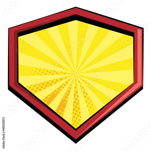 yellow superhero shield