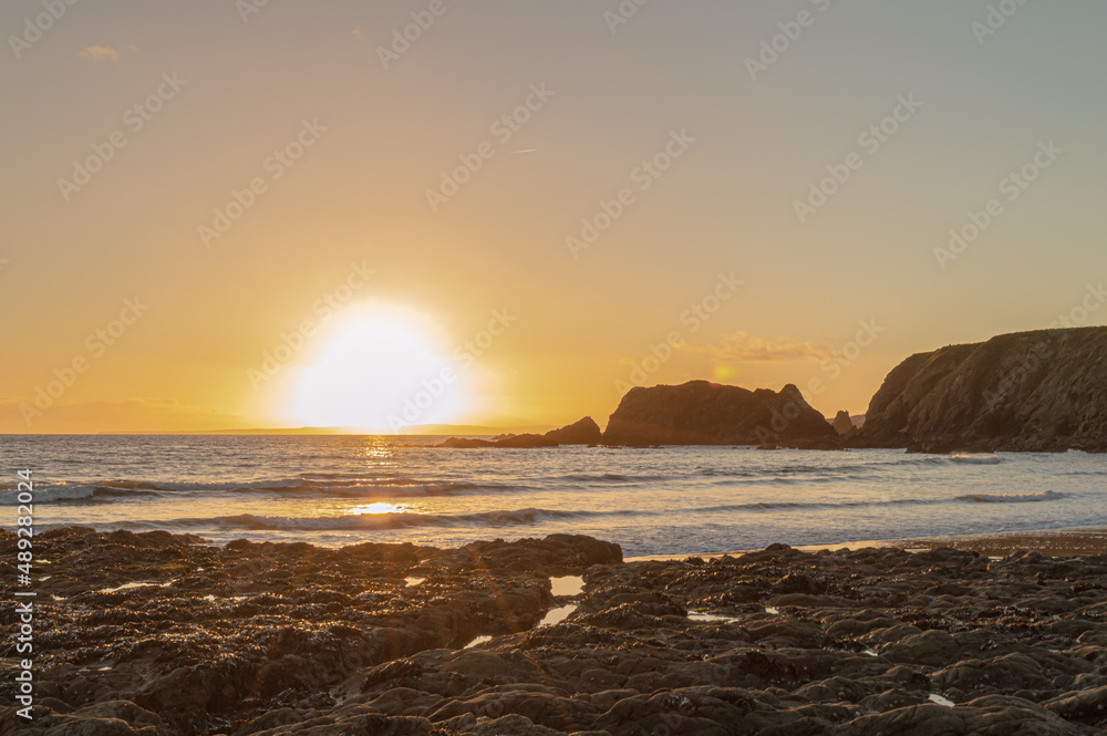 Copper Coast, landskape, cliffs, sunsets, Beach In Waterford, ireland,