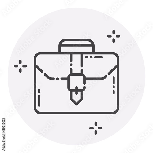 Business Briefcase Flat Icon Isolated On White Background