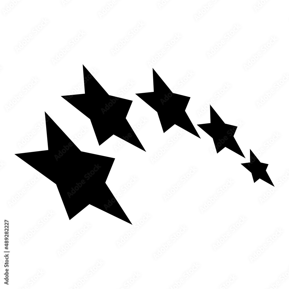 Star Fall Abstract Flat Icon Isolated On White Background Star Fall Abstract Flat Icon Isolated On White Background